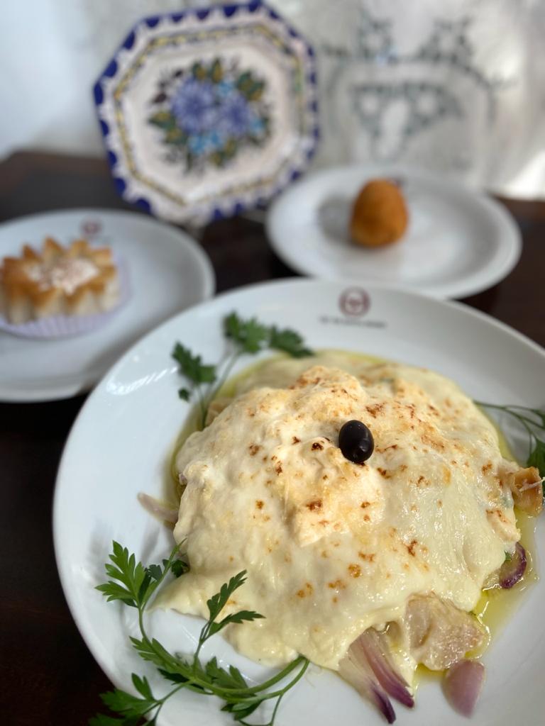 Quinta de Santa Maria: o bacalhau estrela os menus. A vers&atilde;o gratinada aparece no almo&ccedil;o da semana