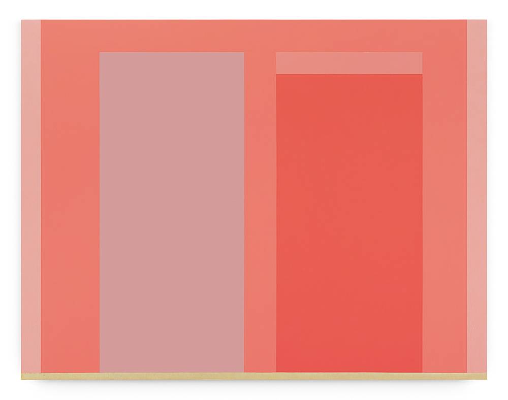 Abre_FilipeBerndt (3).jpg Imagem de pintura vermelha com dois retângulos lado a lado: um vermelho escuro e o outro mais esbranquiçado.