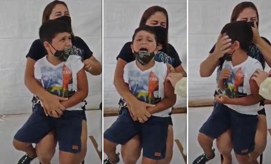 Criança grita “Vai, Corinthians” ao receber vacina e vídeo viraliza; veja