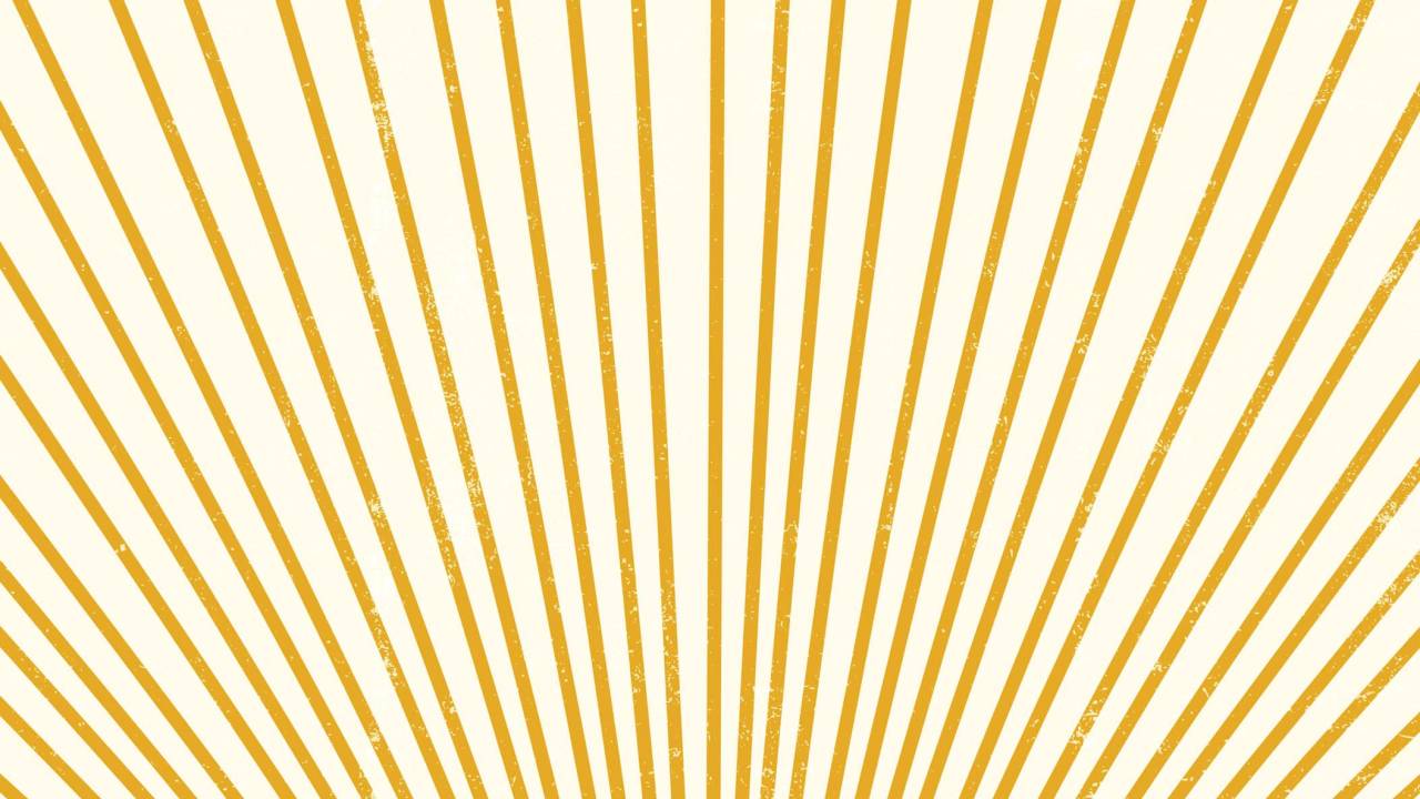 ilustração mostra um círculo amarelo na parte debaixo de onde sabem riscos amarelos que ocupam todo o quadro branco