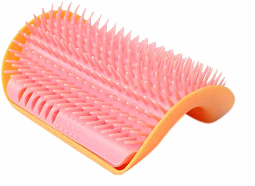 Escova de parede em pl&aacute;stico rosa claro