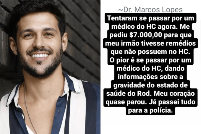 Irmão de Rodrigo Mussi denuncia golpe: “Meu coração quase parou”