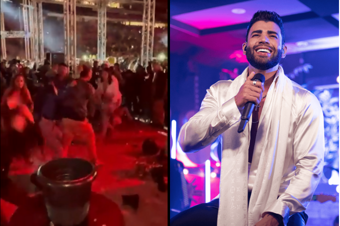 Vídeo mostra pancadaria entre várias pessoas em show de Gusttavo Lima