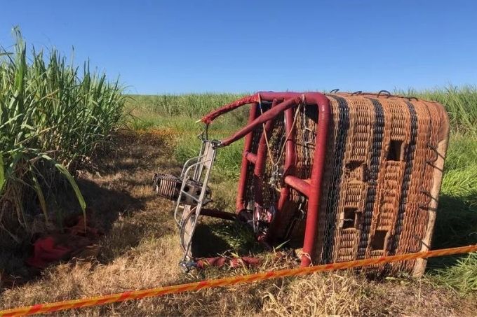 Passageiros são arremessados de balão com rajada de vento