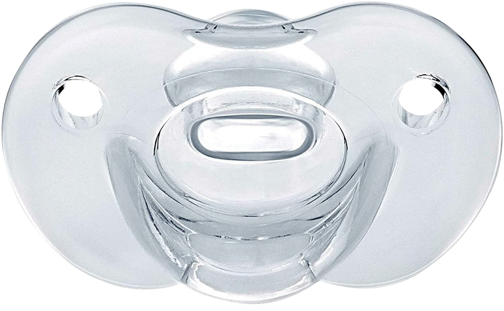 Chupeta de silicone transparente