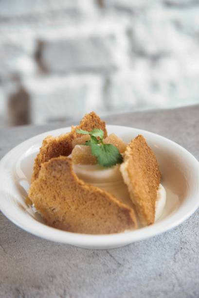 Sobremesa: coco, manga e gengibre Sobremesa: coco, manga e gengibre