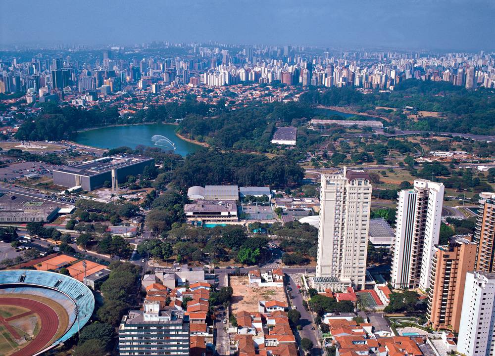 Vista aérea do Parque Ibirapuera