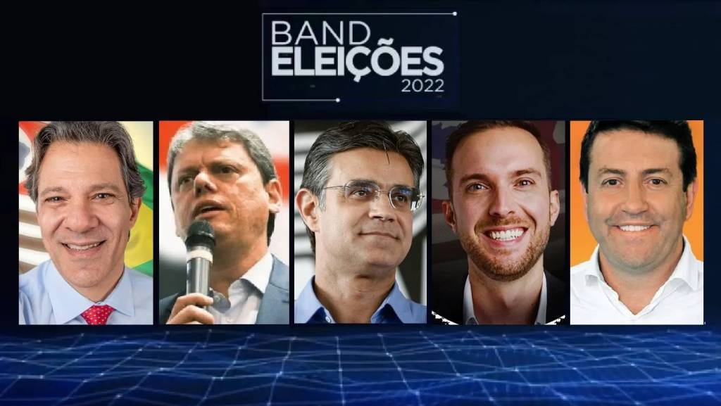 Debate na Band entre candidatos ao governo de SP acontece neste domingo