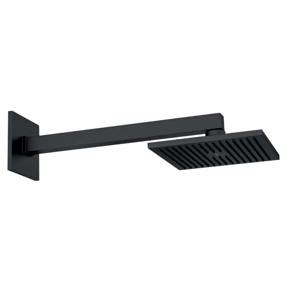 Chuveiro quadrado preto