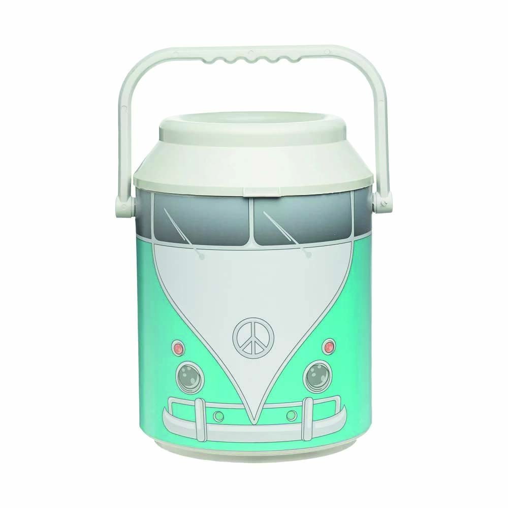 Cooler para bebida com estampa de kombi azul clara