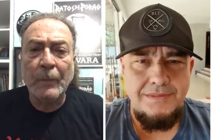 À esquerda, Jão, do Ratos de Porão, e à direta, Digão, do Raimundos