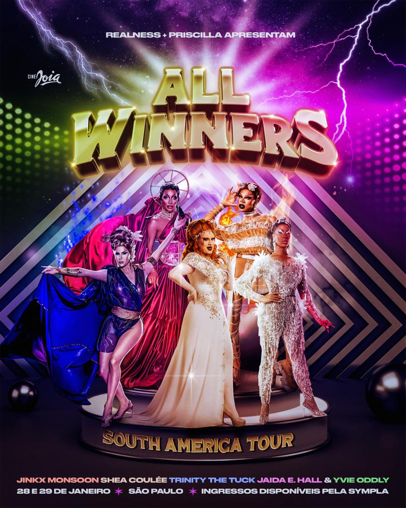 Festa Priscilla terá cinco drag queens vencedoras de RuPaul em São Paulo