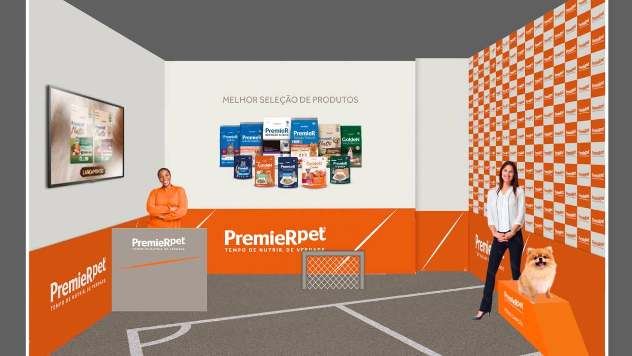 Estande PremierPet: brincadeiras para os bichinhos
