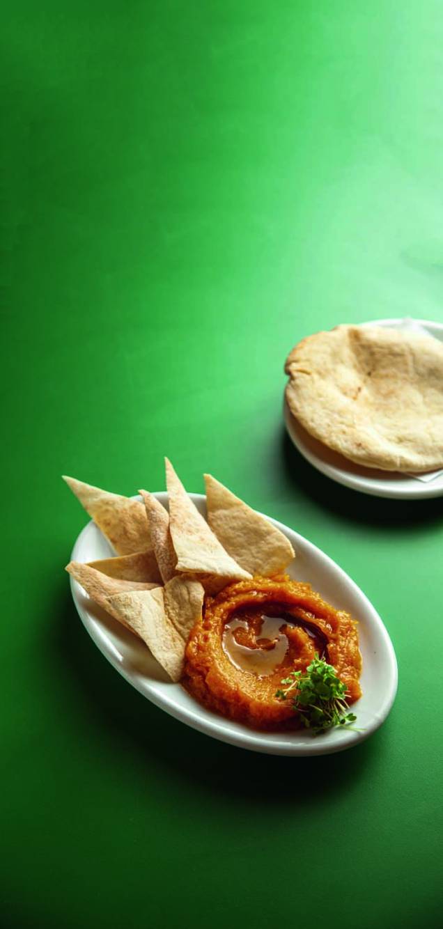 Ajlouk de potiron: purê tunisiano de abóbora assada com pimenta harissa Ajlouk de potiron: purê tunisiano de abóbora assada com pimenta harissa