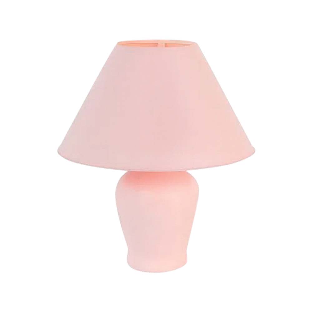 Abajur simples rosa claro