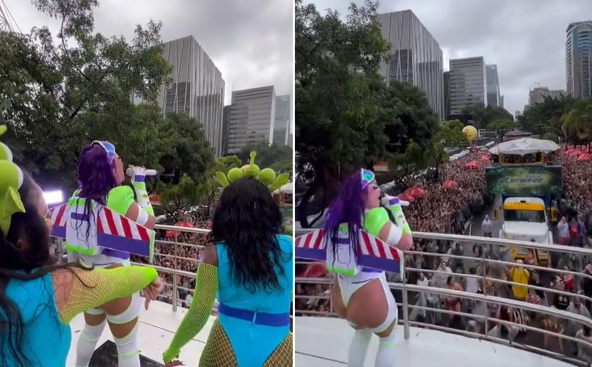 Após tumulto e pessoas passando mal, Gloria Groove encerra bloco mais cedo