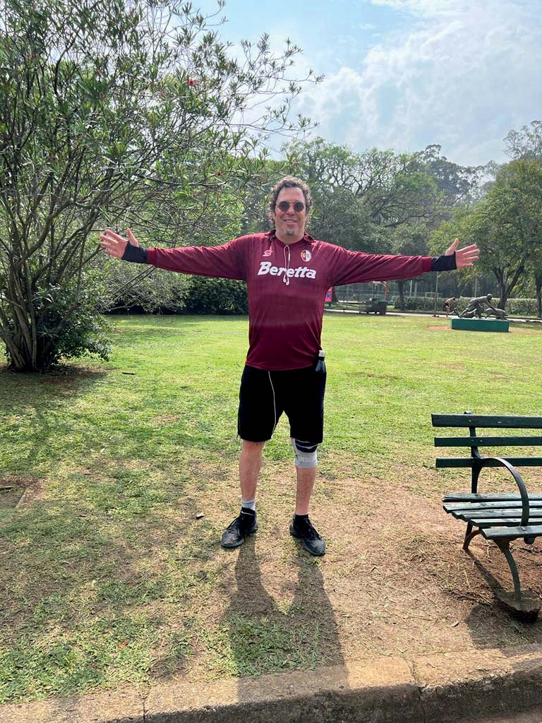 Casagrande costuma fazer caminhadas no Parque do Ibirapuera