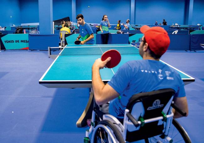 crédito Alessandra Cabral_CPB_Divulgação.jpg Aula de Tênis de Mesa da Escola Paralímpica de Esportes no CT Paralímpico, em São Paulo