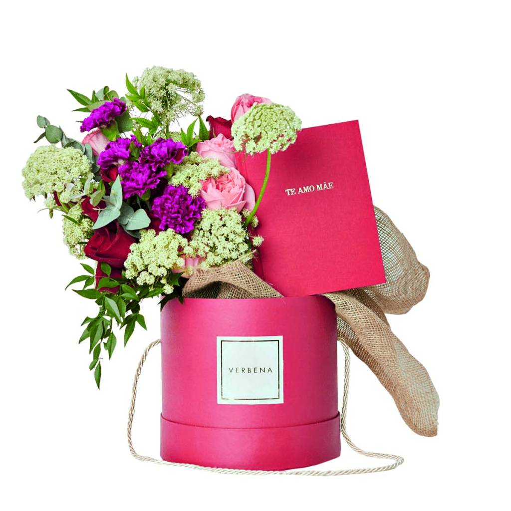 caixa flores dia das mães