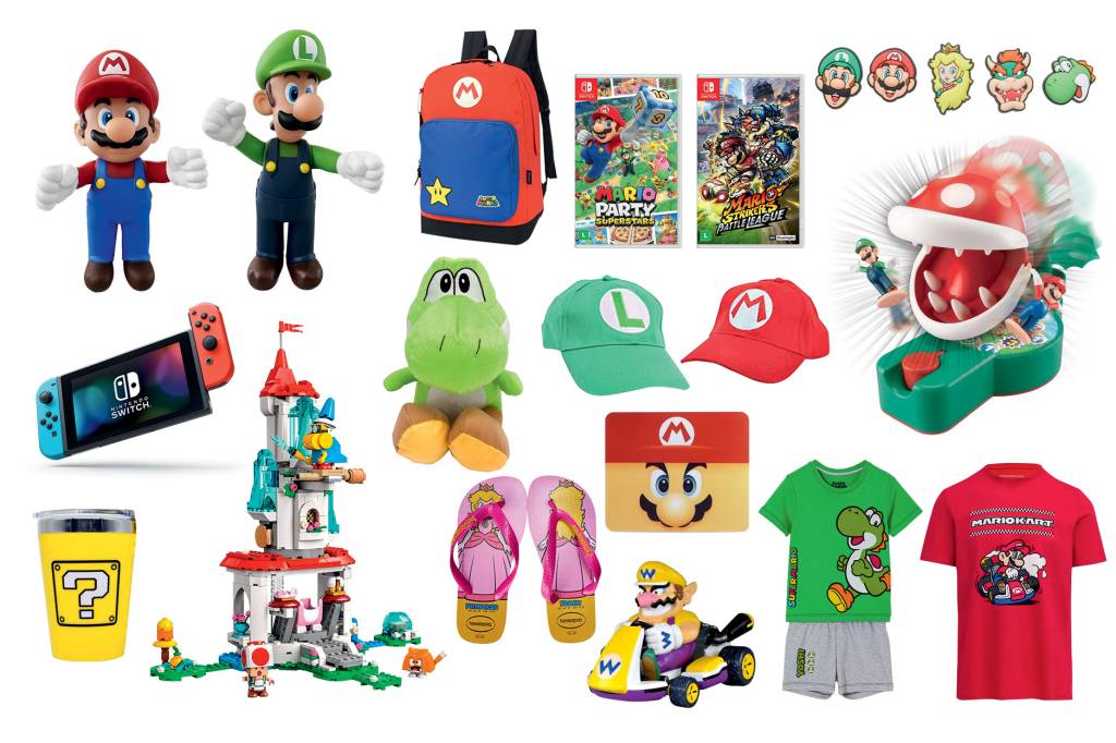 Produtos para fanáticos pelo Mario Bros., ícone dos games que ganhou filme