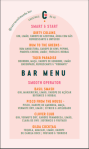 Menu Cascasse Il Mondo Print do menu do Cascasse Il Mondo