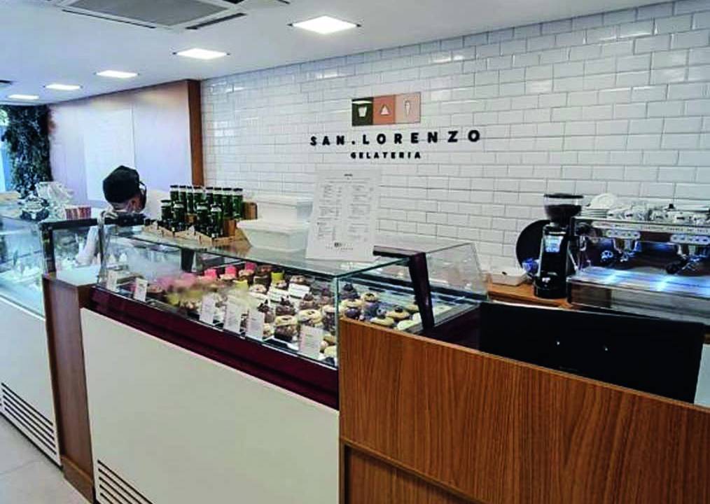 Balcão da San Lorenzo Gelateria.