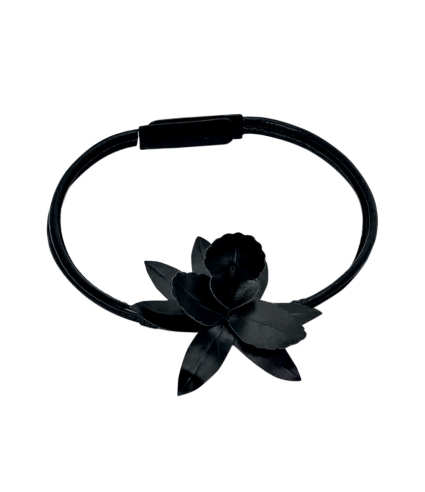 cinto flor preto