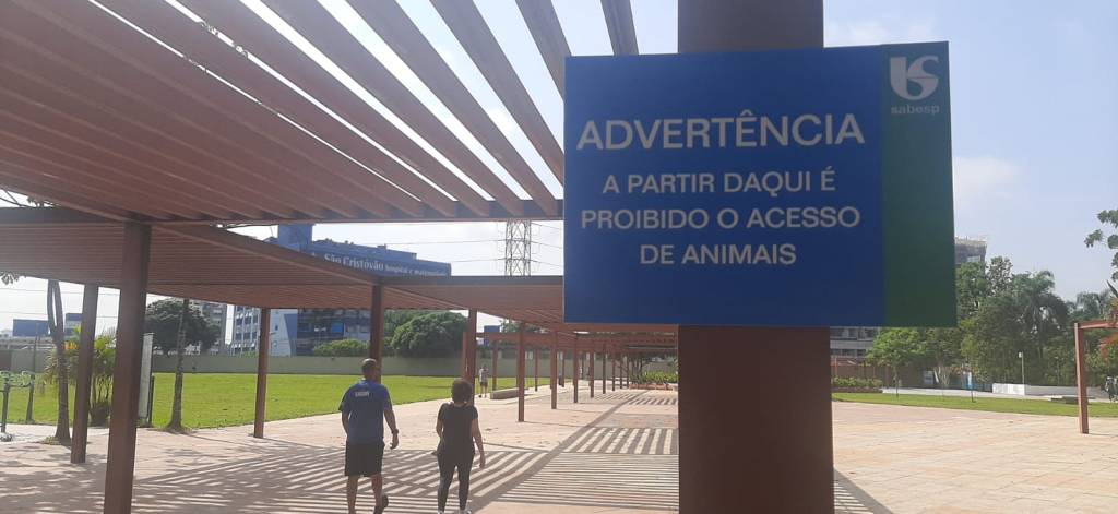 Com veto a pets e a corrida, Sabesp reabre parque na Mooca