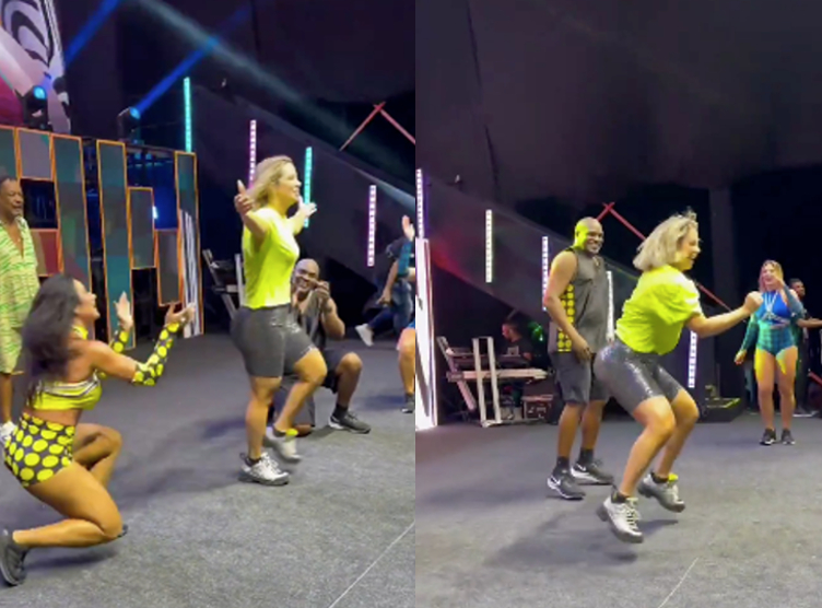 Carla Perez se junta ao É o Tchan em show e surpreende web