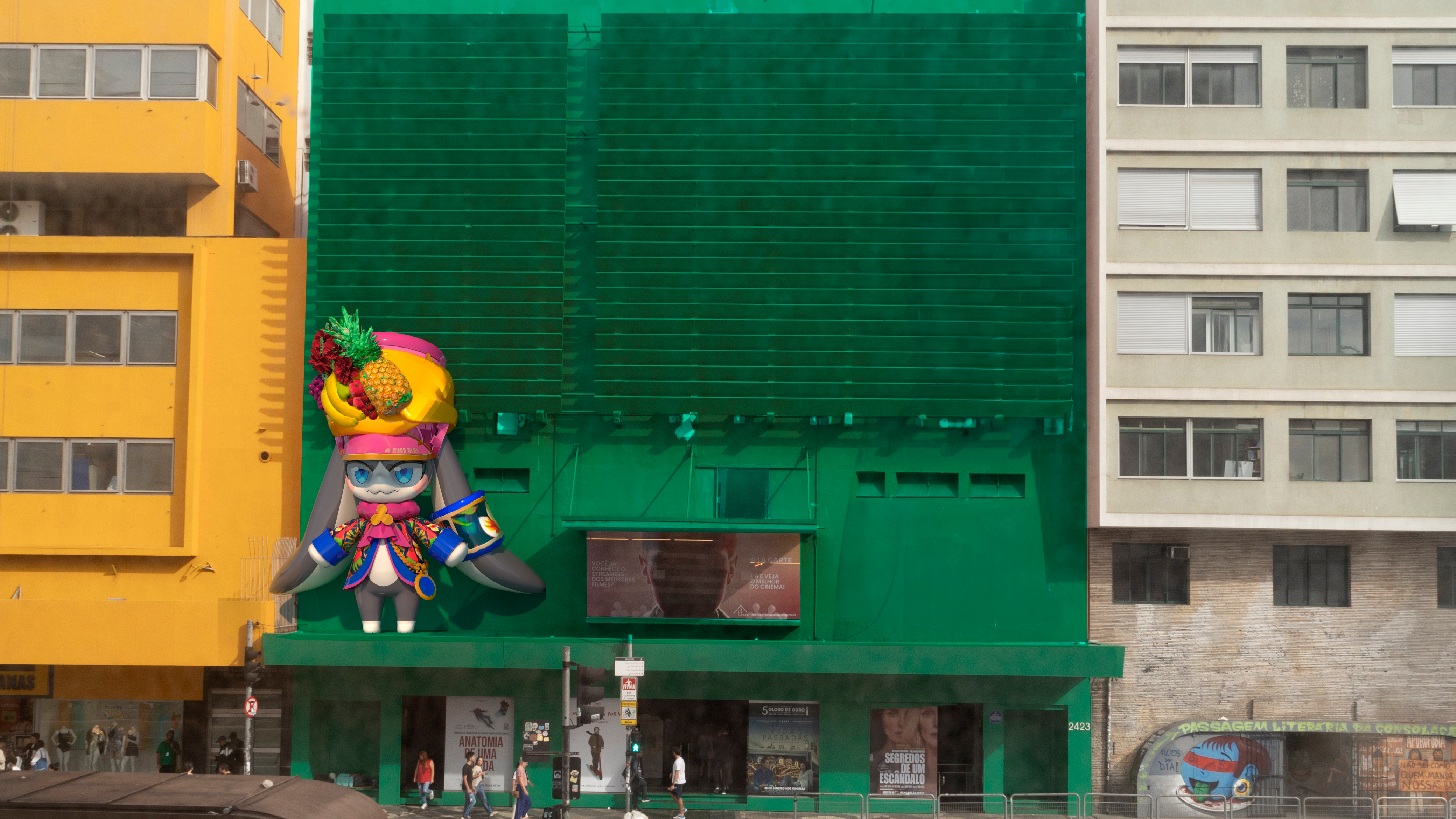 REAG Belas Artes recebe inflável de 8 metros de personagem de RPG
