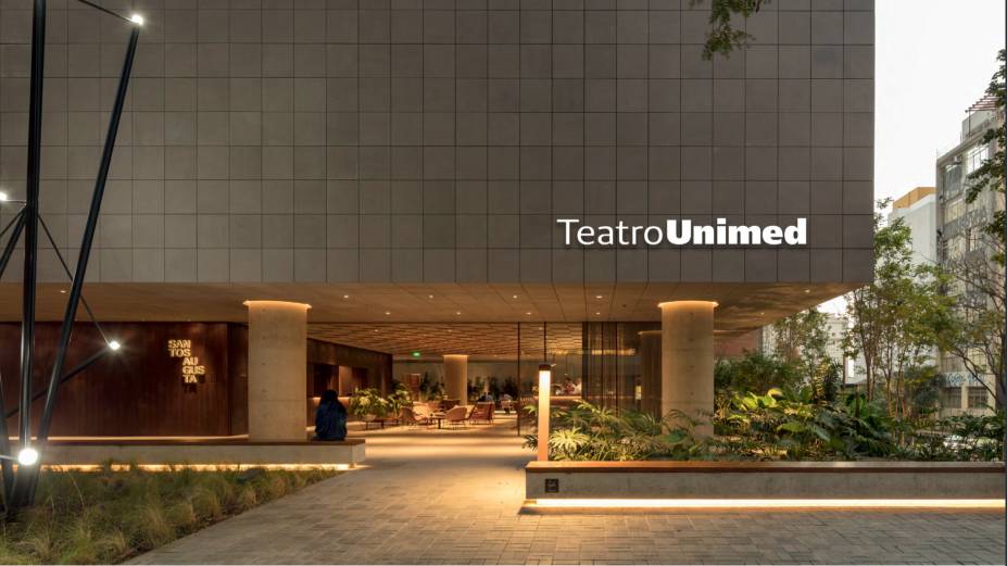 A fachada do Teatro Unimed: espaço na Alameda Santos A fachada do Teatro Unimed: espaço na Alameda Santos