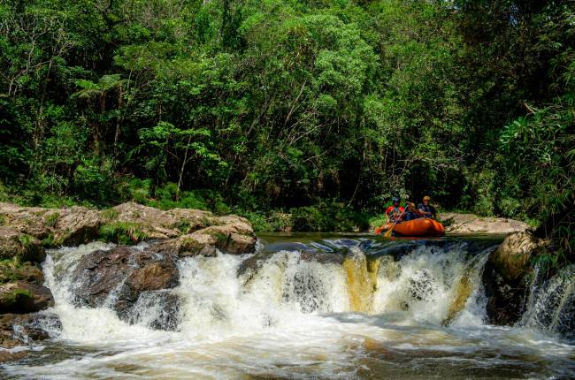 Selva SP Início de uma das corredeiras no Selva SP: passeio de três horas
