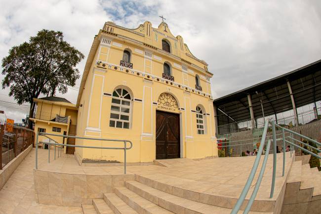 Polo de Ecoturismo de São Paulo – São Paulo 09.07.2023 – Igreja da Colônia em Parelheiros. Atrativos turísticos das regiões de Parelheiros; Marsilac e Borore. Na foto; patrimônio histórico: A Paróquia Santo Expedito – Nossa Senhora Aparecida igreja-colonia-parelheiros