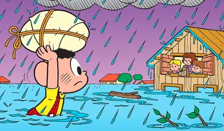 Cascão, da Turma da Mônica, entra na água para ajudar Rio Grande do Sul