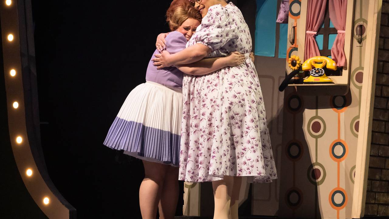 Vânia e Abravanel: no palco de 'Hairspray'