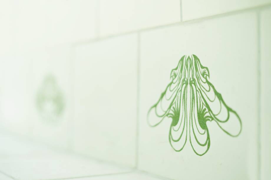 Detalhes de azulejos de piscina no rooftop Detalhes de azulejos de piscina no rooftop