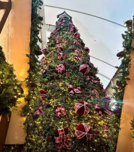 Árvore de Natal é um dos destaques da decoração do Tamboré