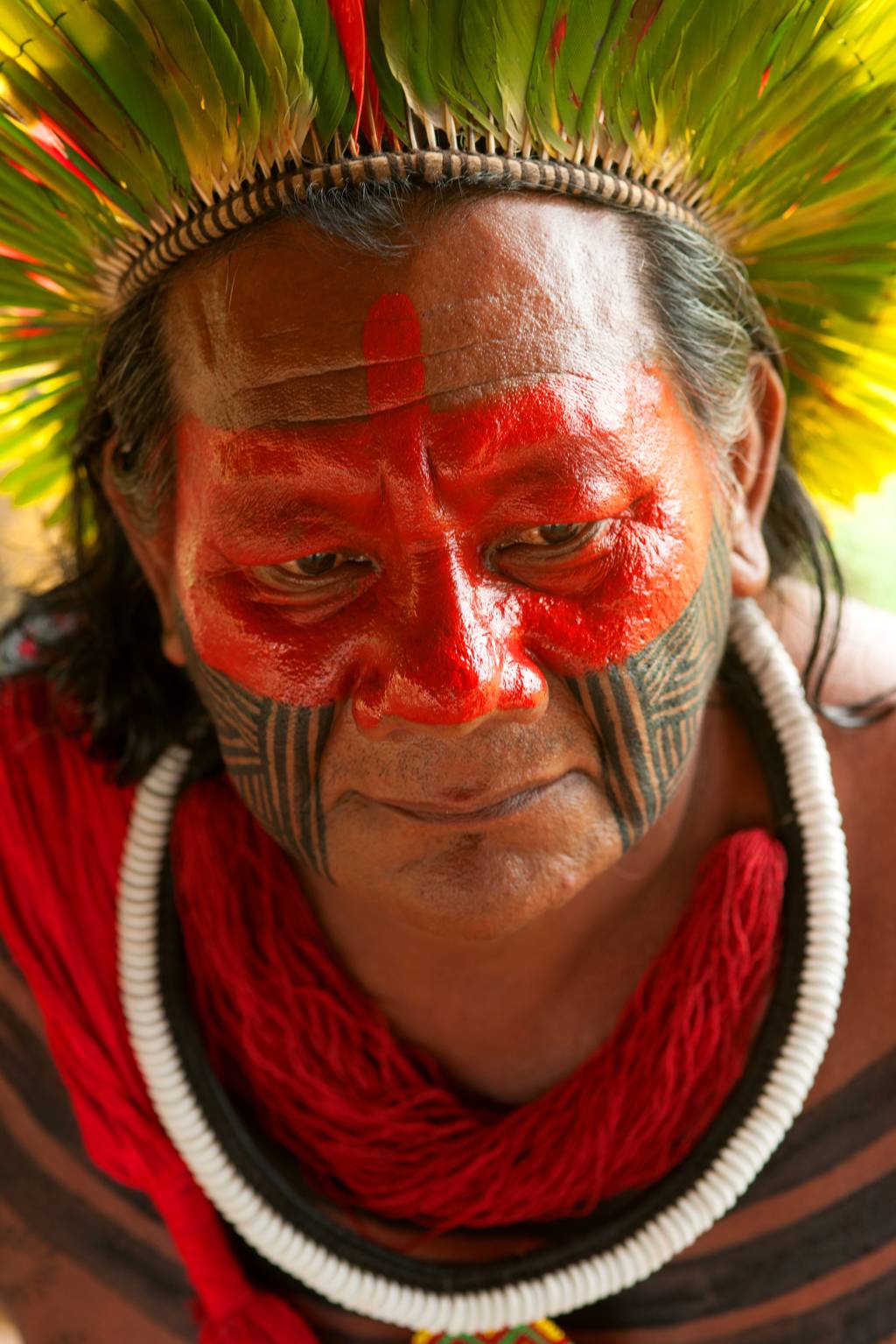 Kayapó 08 Retrato do Benadjure (cacique) Akiaboro Kaiapó. Terra Indígena Mebengokre (2016, Renato Soares)