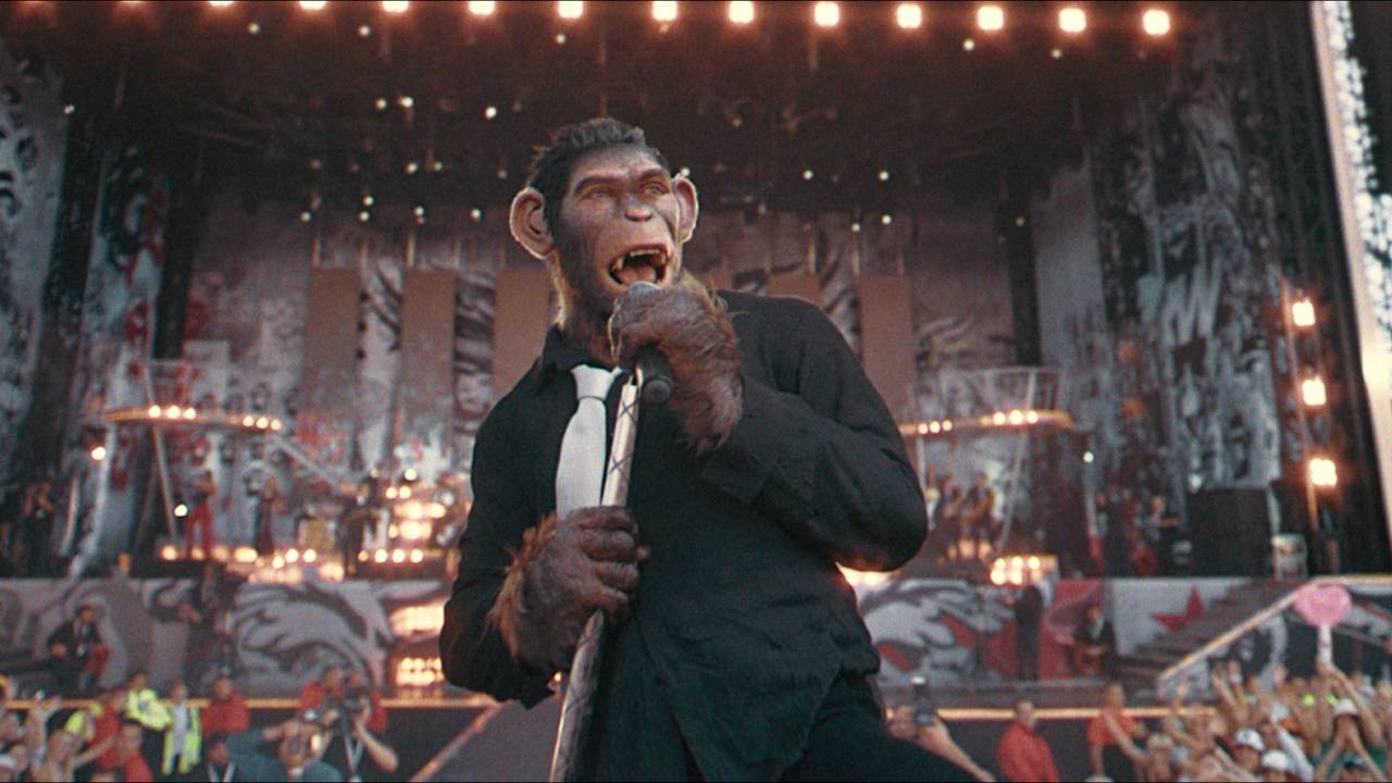 Jonno Davies faz o macaco, criado com efeitos visuais, para virar “Robbie Williams"
