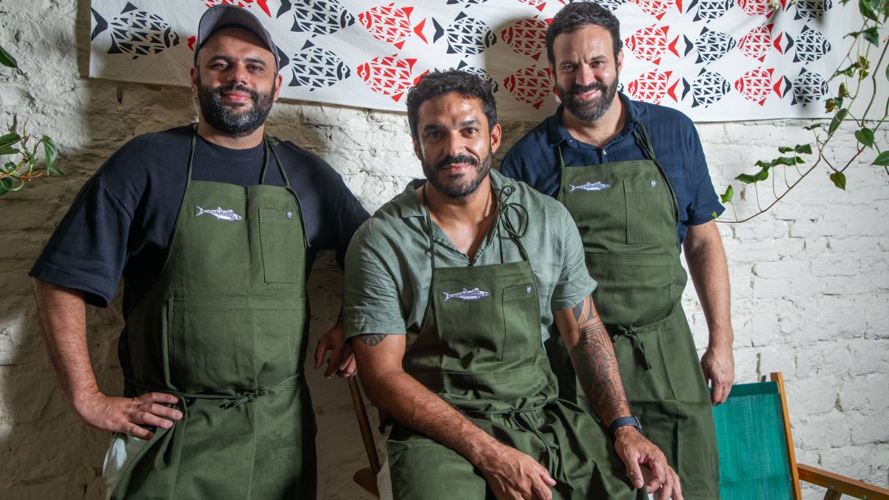 Gustavo Rodrigues, Thiago Castanho e Marcelo Corrêa Bastos: trio à frente do Sororoca Bar
