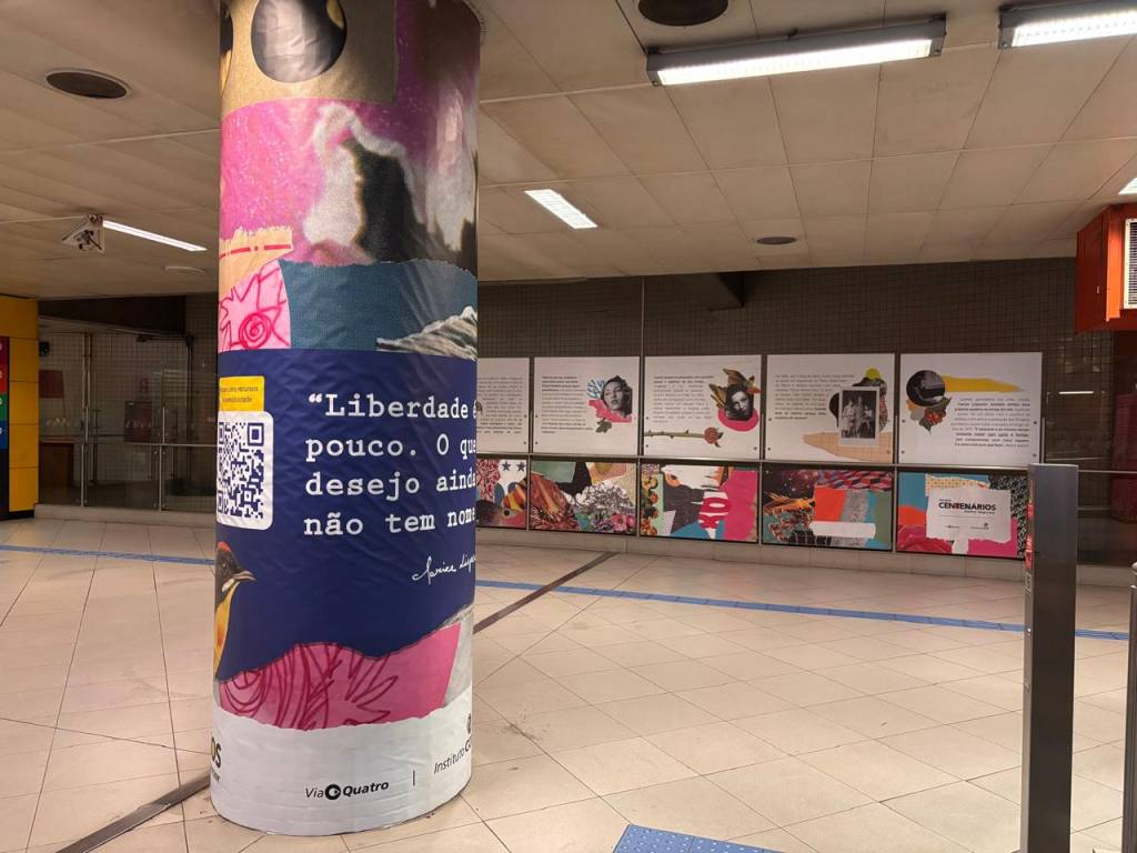 Exposição imersiva homenageia Clarice Lispector na Estação da Luz em SP