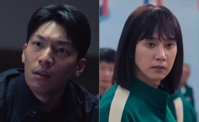 Wi Ha-joon e Park Sung-hoon em cenas de 'Round 6'