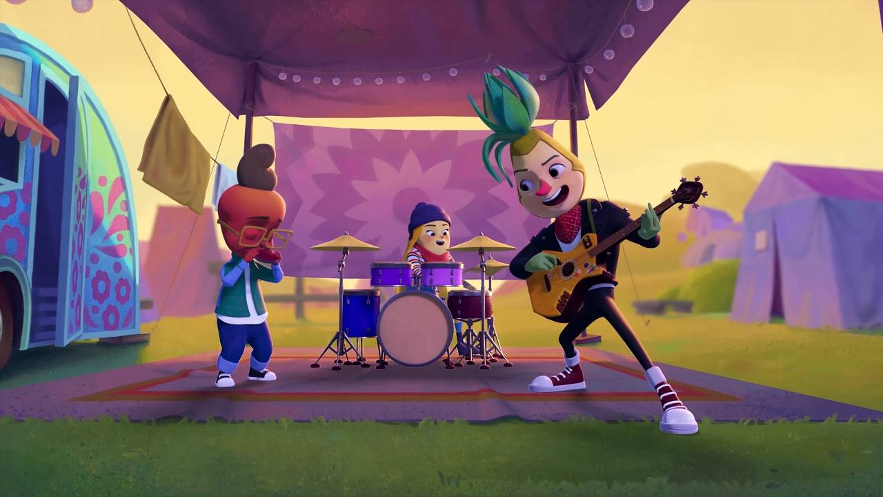 Juca, Ana e Abá: banda talentosa