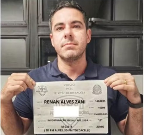 Pastor Renan Zani ao ser detido na delegacia
