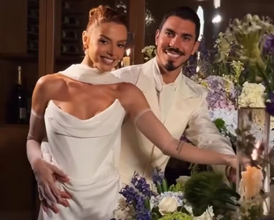 Giovanna Lancelloti e noivo fazem segundo casamento no interior de SP