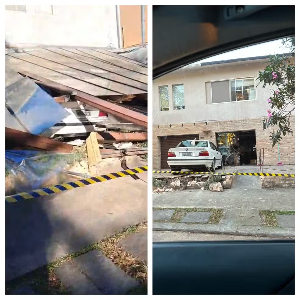 BMW invade cafeteria em Santo Amaro