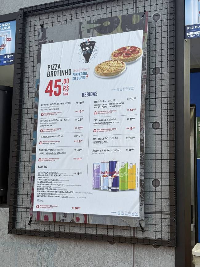 Cardápio da Domino's do The Town