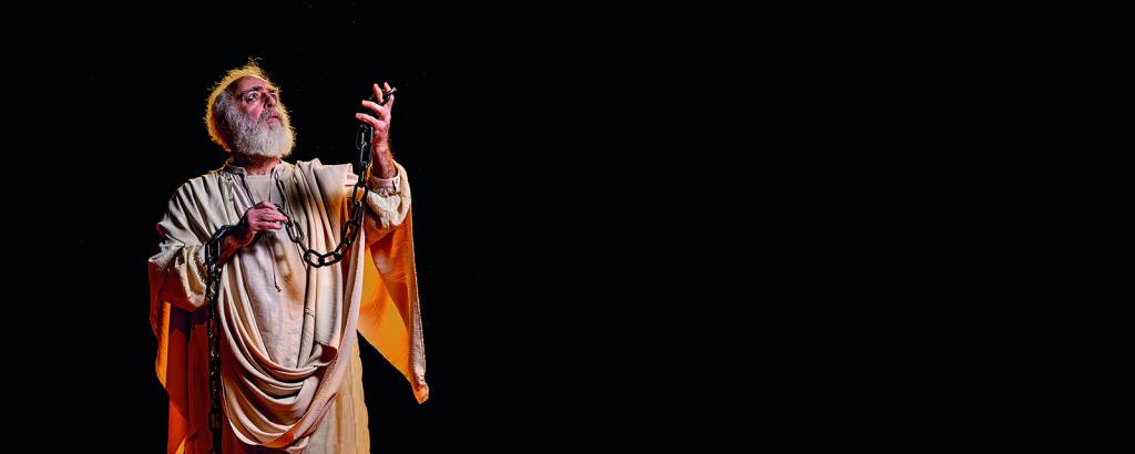 “O Julgamento de Sócrates”, no Teatro Itália, reflete sobre liberdade