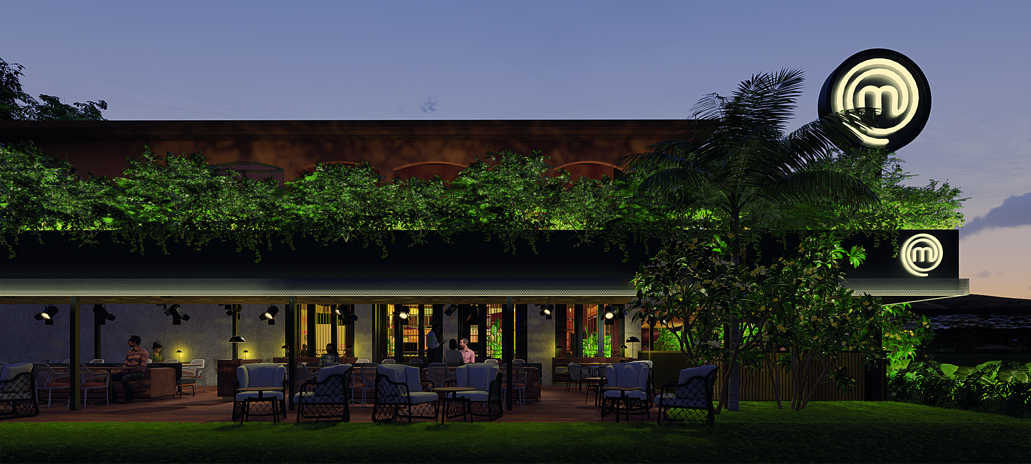 Cenografia do restaurante