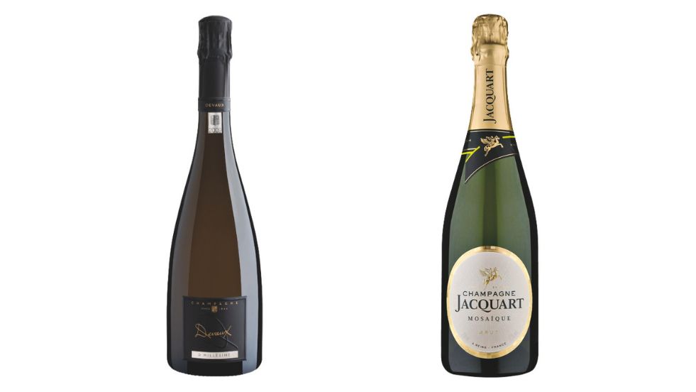 Duas garrafas com fundo branco